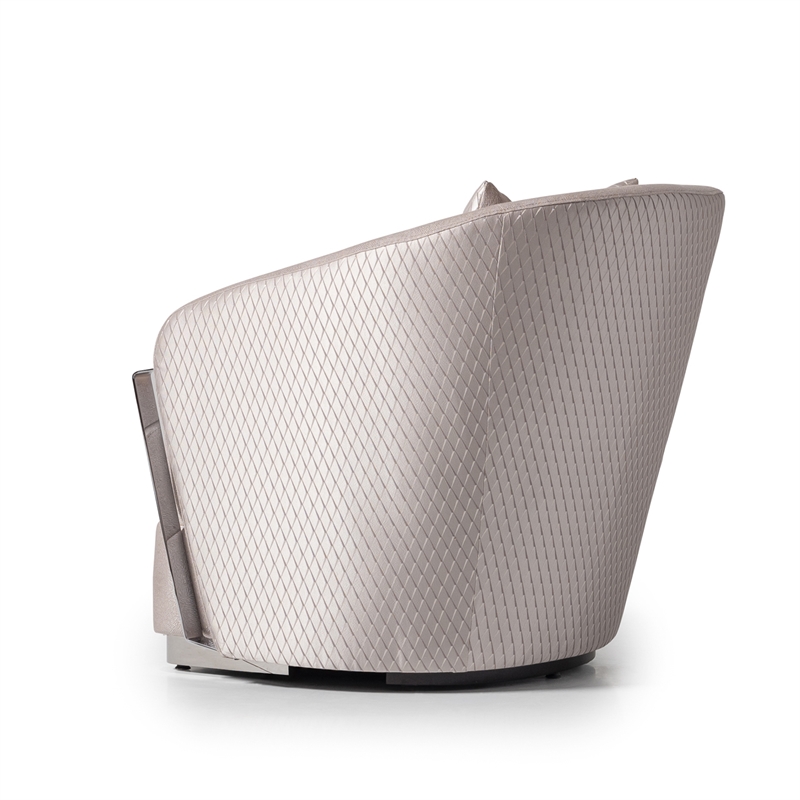Michael Amini Carmela Accent Chair - Zinc/Silver