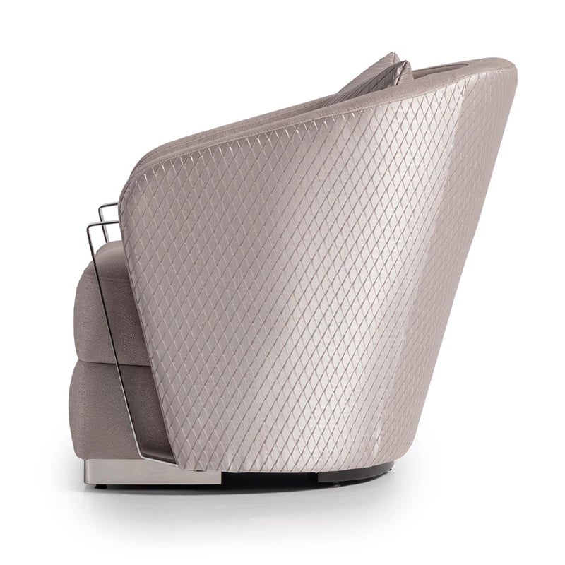 Michael Amini Carmela Accent Chair - Zinc/Silver