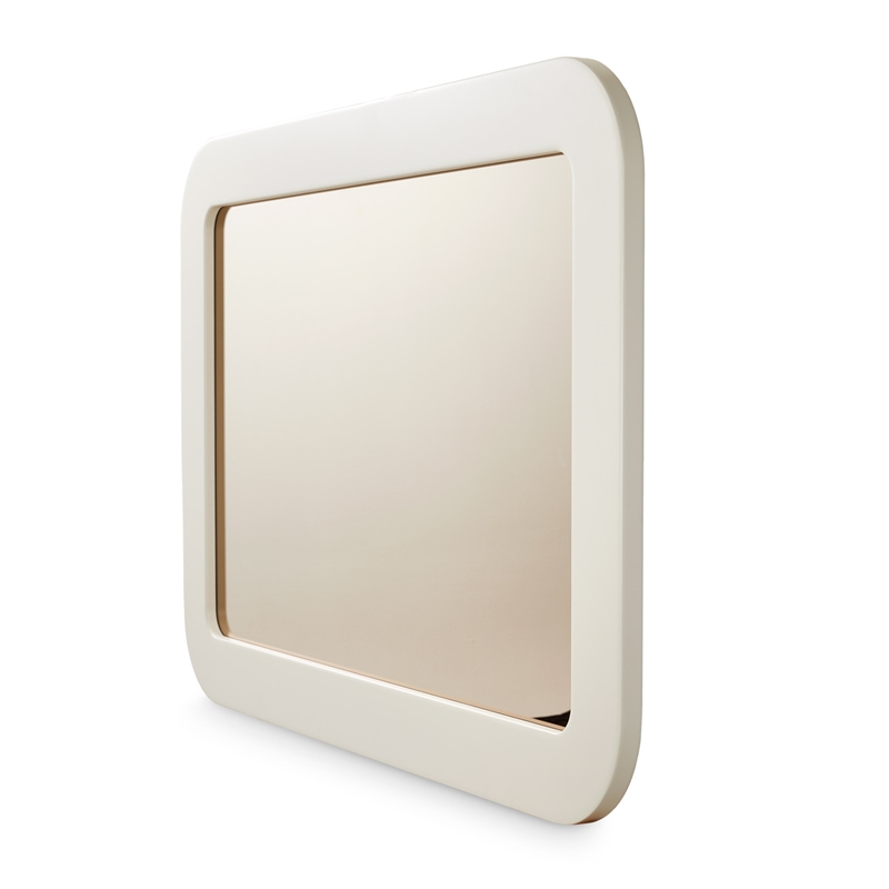 Michael Amini Lisbon Wall Mirror - Silken Matte Cream