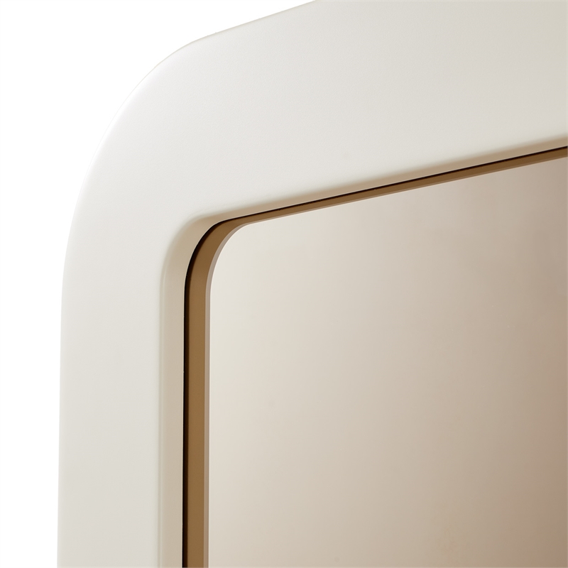 Michael Amini Lisbon Wall Mirror - Silken Matte Cream