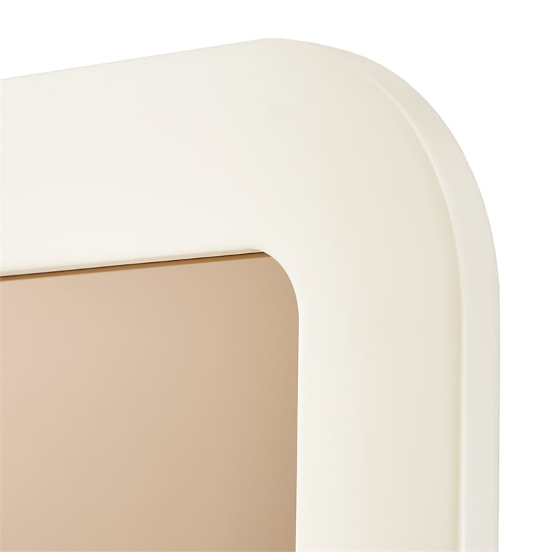 Michael Amini Lisbon Wall Mirror - Silken Matte Cream