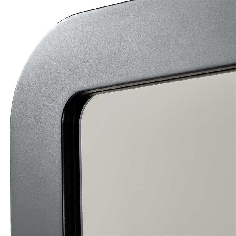 Michael Amini Lisbon Wall Mirror - Silken Matte Black
