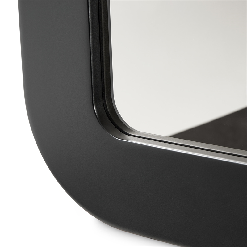 Michael Amini Lisbon Wall Mirror - Silken Matte Black