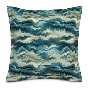 Renue Aurora 21&quot Square Velvet Accent Pillow in Teal Juniper (Set of 2)