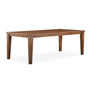 Brooklyn Walk Rectangular Wood Dining Table  - Burnt Umber Brown