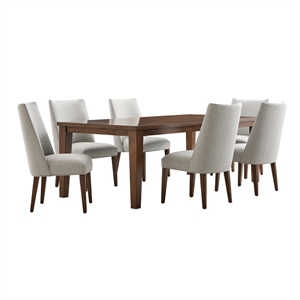 Brooklyn Walk 7-Piece Dining Room Set - Burnt Umber Brown