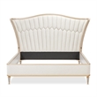 St. Charles Eastern King Chenille Wingback Bed - Dove Gray