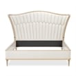 St. Charles Queen Chenille Wingback Bed - Dove Gray