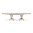 St. Charles Double Pedestal Dining Table -  Dove Gray