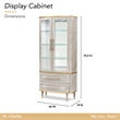 Michael Amini St. Charles Display Cabinet - Dove Gray