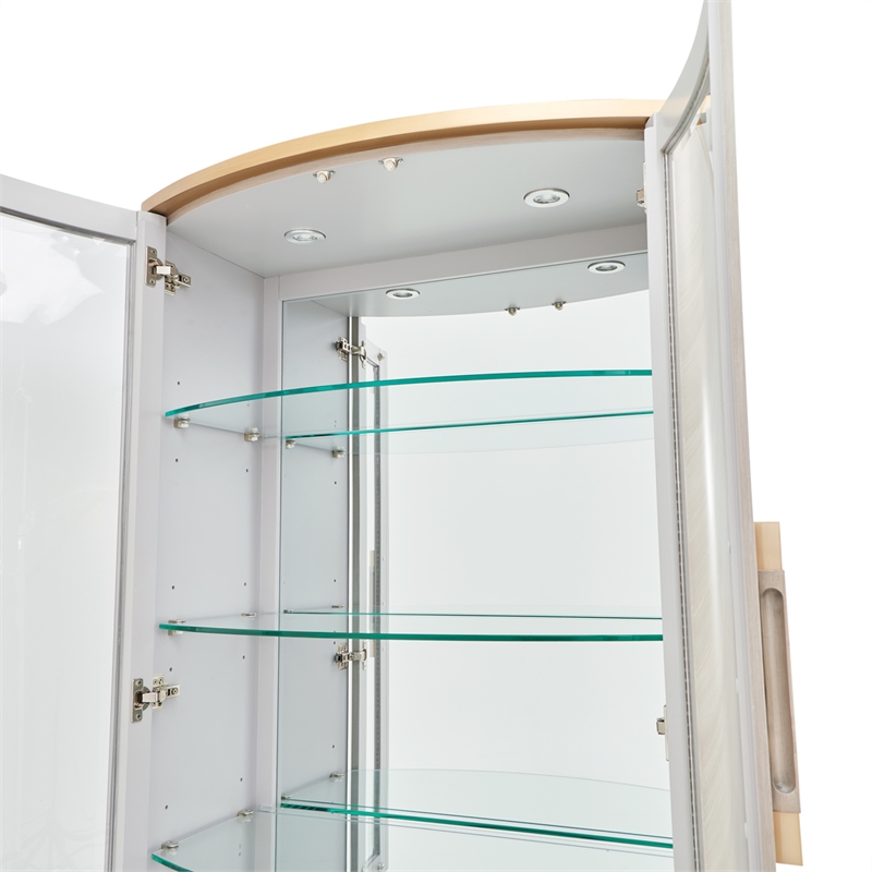 Michael Amini St. Charles Display Cabinet - Dove Gray