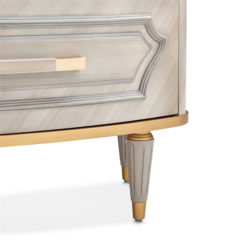 Michael Amini St. Charles Display Cabinet - Dove Gray