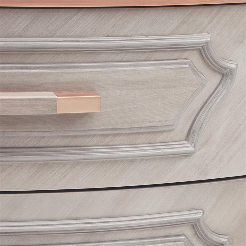 Michael Amini St. Charles Display Cabinet - Dove Gray