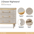 St. Charles 3-Drawer Nightstand - Dove Gray