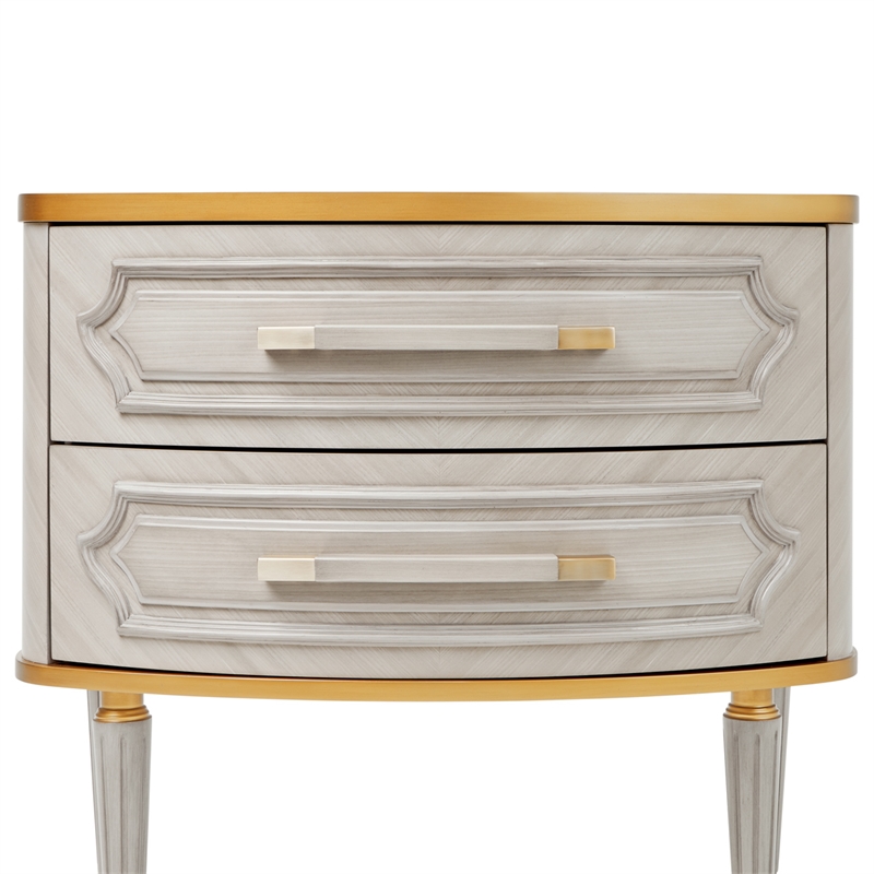 St. Charles 2-Drawer Nightstand - Dove Gray