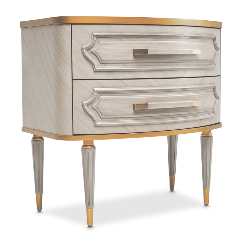 St. Charles 2-Drawer Nightstand - Dove Gray