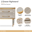St. Charles 2-Drawer Nightstand - Dove Gray