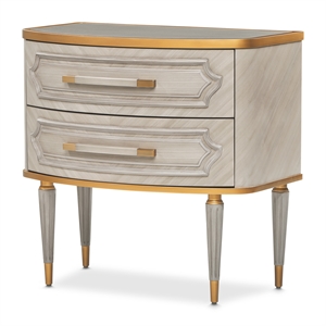 St. Charles 2-Drawer Nightstand - Dove Gray