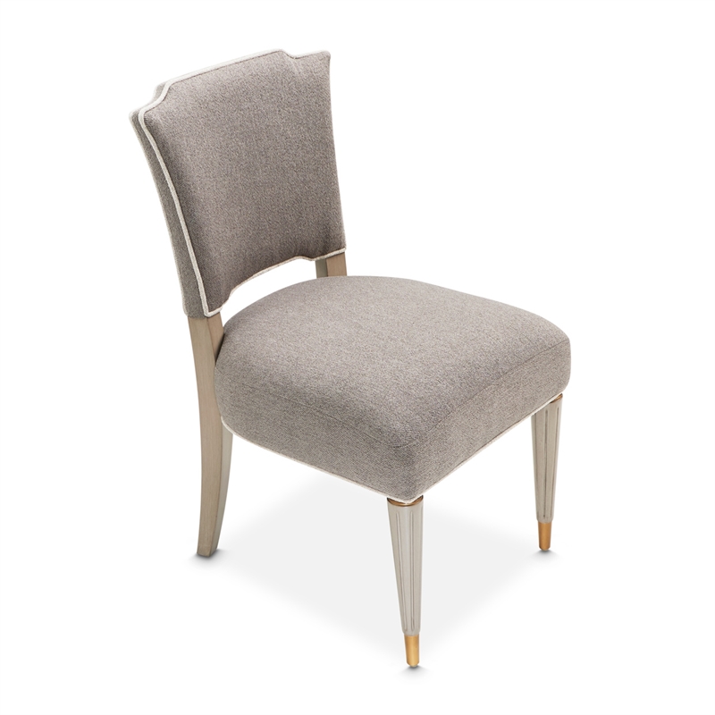 St. Charles Chenille Vanity Chair - Dove Gray