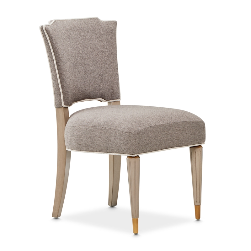 St. Charles Chenille Vanity Chair - Dove Gray