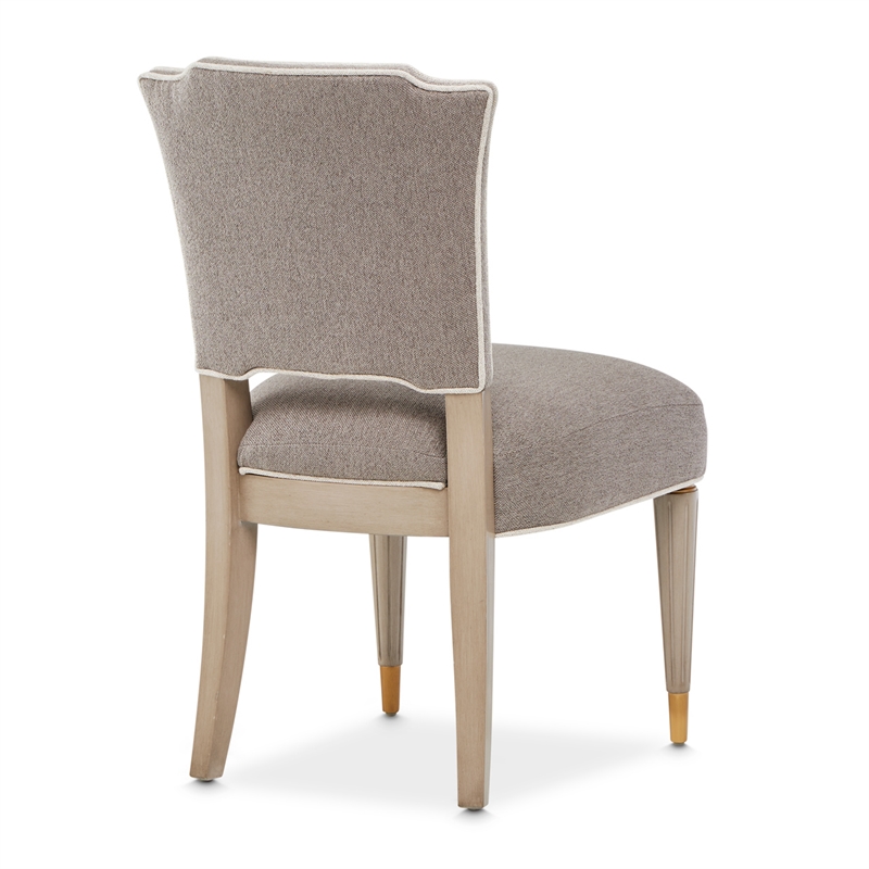 St. Charles Chenille Vanity Chair - Dove Gray