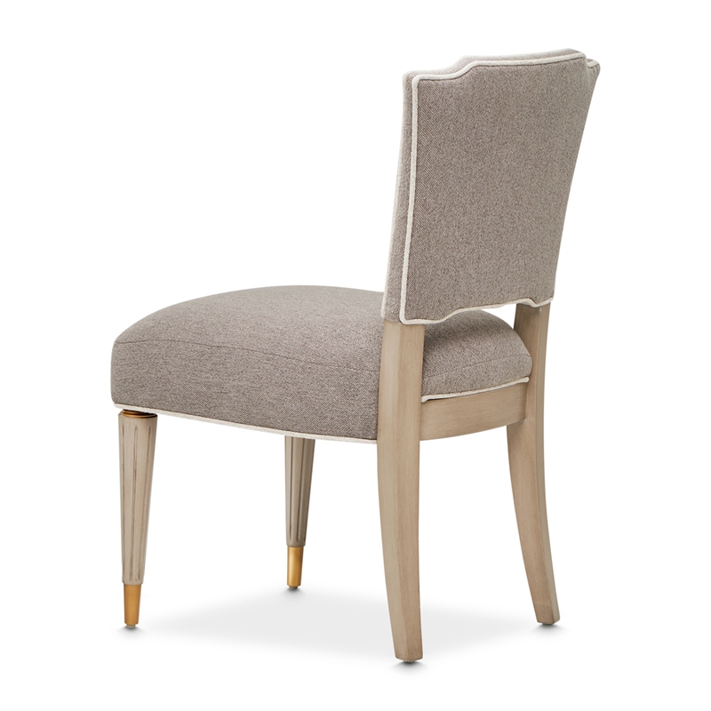 St. Charles Chenille Vanity Chair - Dove Gray