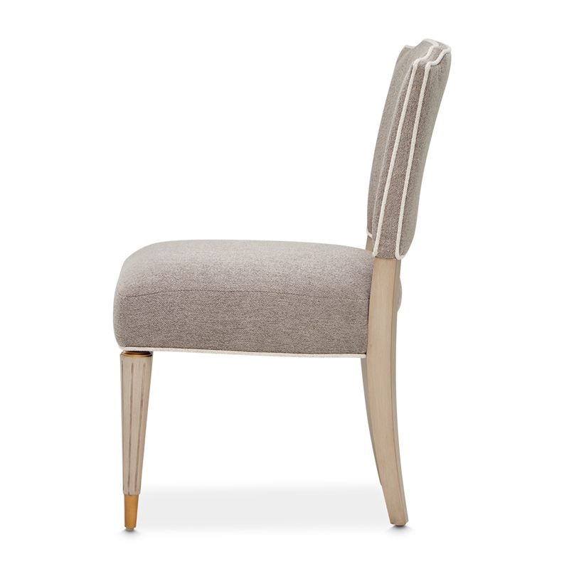 St. Charles Chenille Vanity Chair - Dove Gray