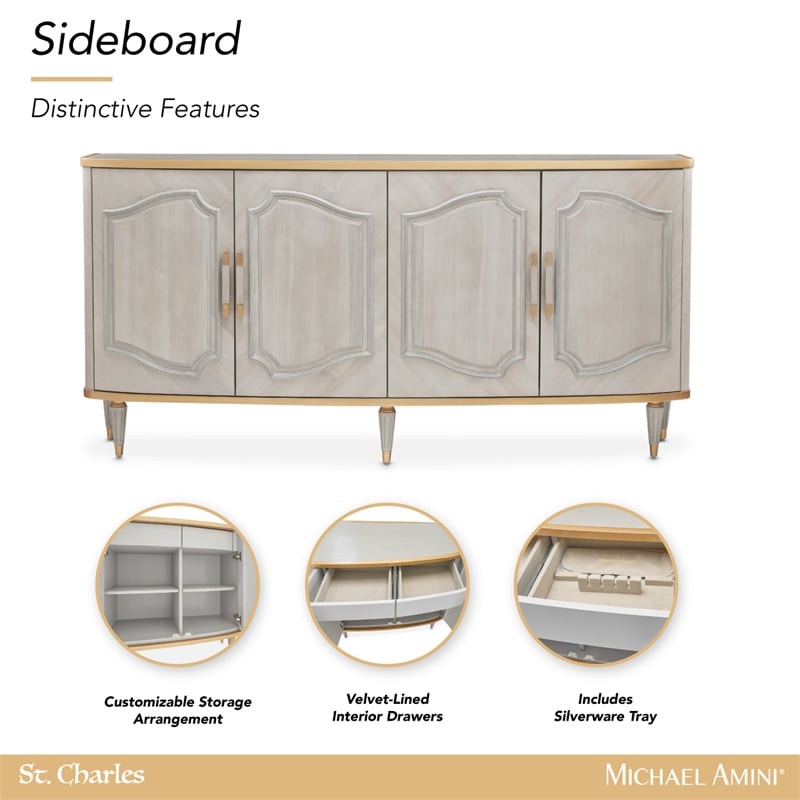 Michael Amini St. Charles Sideboard - Dove Gray