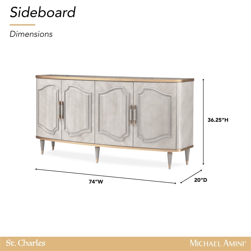 Michael Amini St. Charles Sideboard - Dove Gray