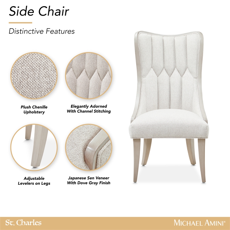 St. Charles Dining Side Chair - Set of 2 - Dove Gray