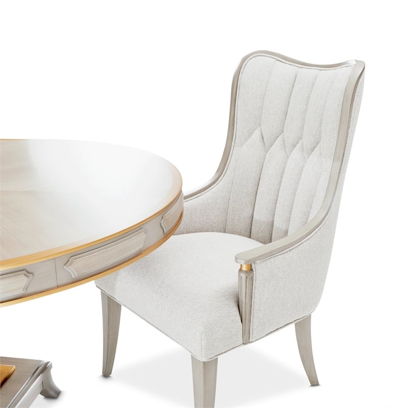 St. Charles Dining Arm Chair - Set of 2 - Dove Gray