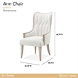 St. Charles Dining Arm Chair - Set of 2 - Dove Gray