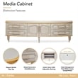 Michael Amini St. Charles Media Cabinet - Dove Gray
