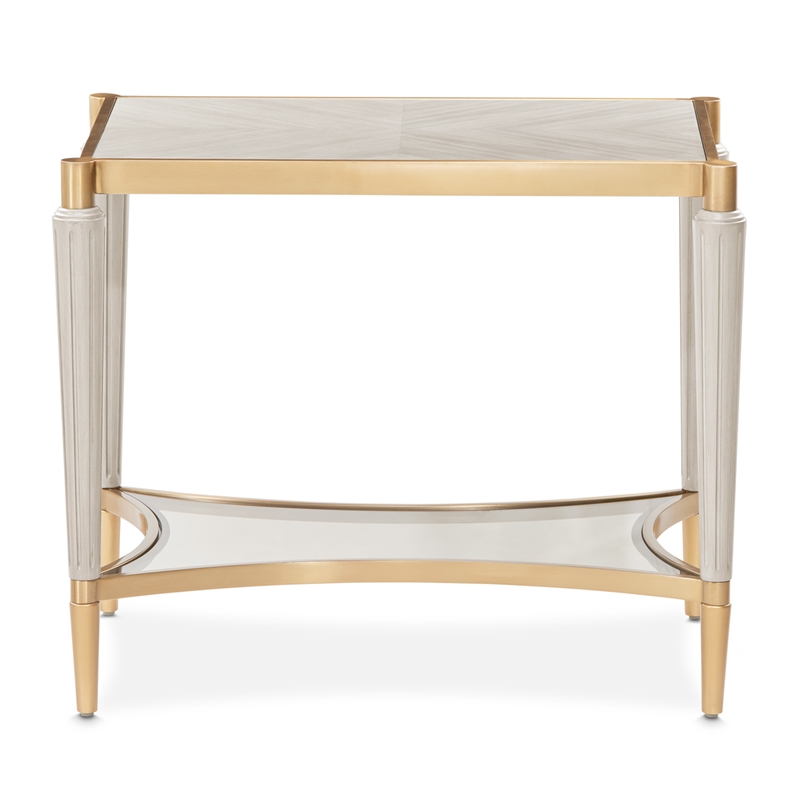 Michael Amini St. Charles End Table - Dove Gray