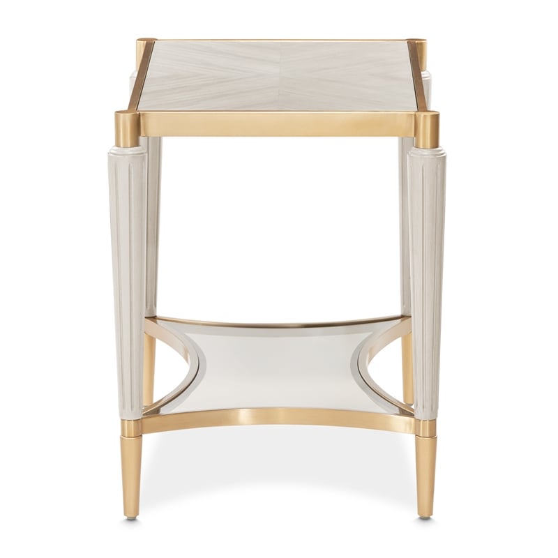 Michael Amini St. Charles End Table - Dove Gray