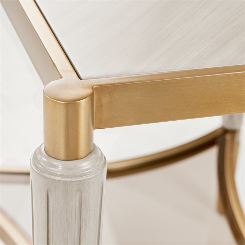 Michael Amini St. Charles End Table - Dove Gray