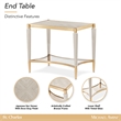 Michael Amini St. Charles End Table - Dove Gray