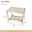 Michael Amini St. Charles End Table - Dove Gray