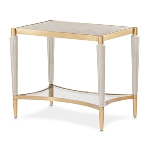 Michael Amini St. Charles End Table - Dove Gray
