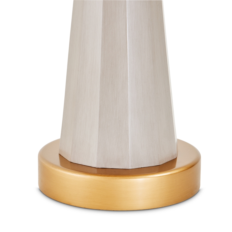 Michael Amini St. Charles Chairside Table - Dove Gray