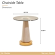 Michael Amini St. Charles Chairside Table - Dove Gray