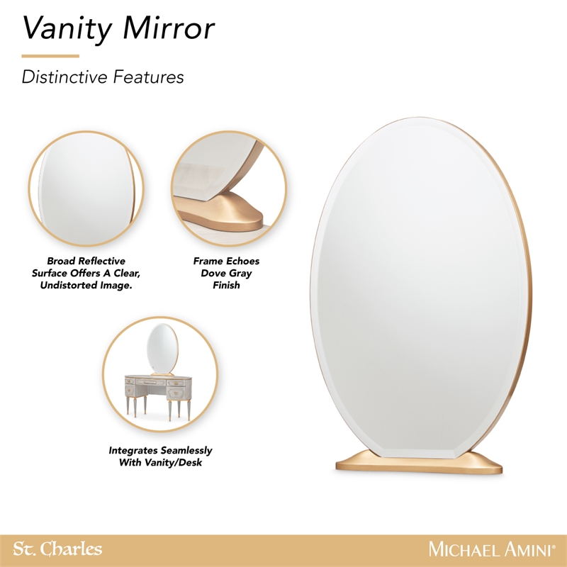 St. Charles Vanity Mirror - Dove Gray