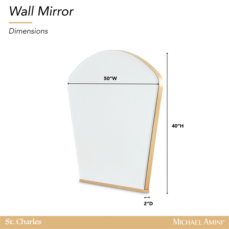 St. Charles Wall Mirror - Dove Gray