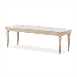 St. Charles Chenille Accent Bench - Dove Gray