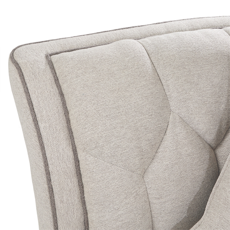 St. Charles Standard Chenille Sofa - Natural Cirrus/Dove Gray