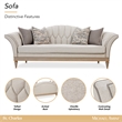 St. Charles Standard Chenille Sofa - Natural Cirrus/Dove Gray