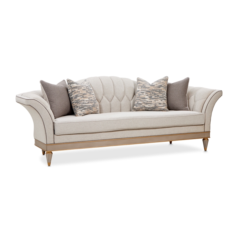 St. Charles Standard Chenille Sofa - Natural Cirrus/Dove Gray