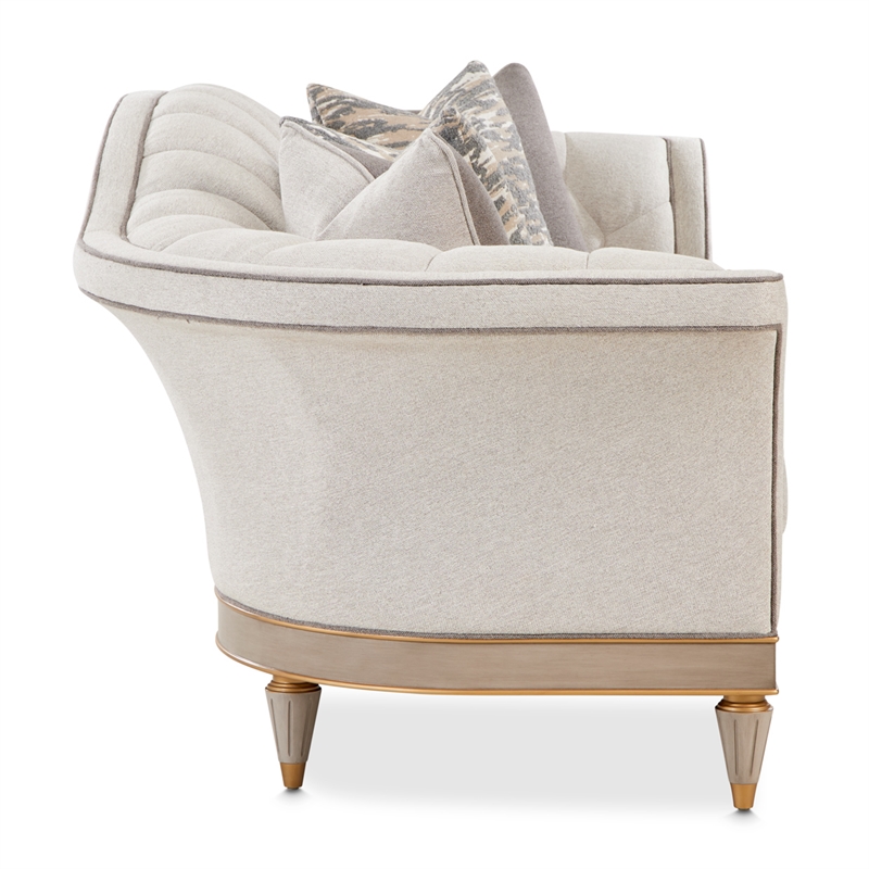 St. Charles Standard Chenille Sofa - Natural Cirrus/Dove Gray