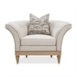 St. Charles Matching Chenille Accent Chair - Natural/Dove Gray