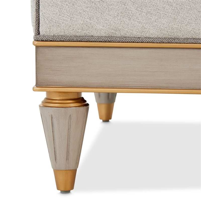 St. Charles Matching Chenille Accent Chair - Natural/Dove Gray